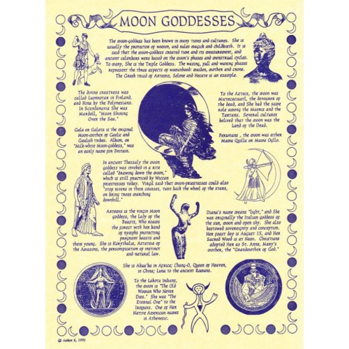 Moon Goddesses Pagan Poster